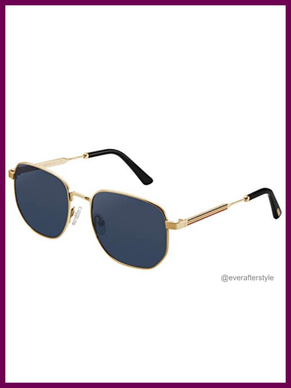 Polarized Sunglasses for Women Gold Metal Frame UV Protection Square